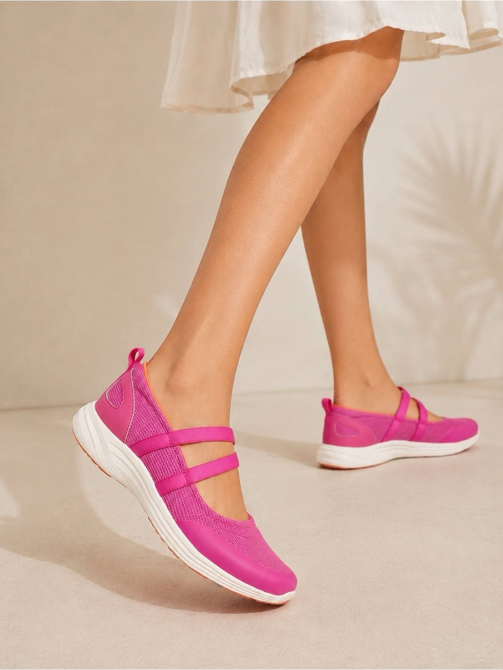 Vionic Agile Opal Women Slip On Size 7.5 Pink Mesh Mary Jane Sneaker Flat NWT